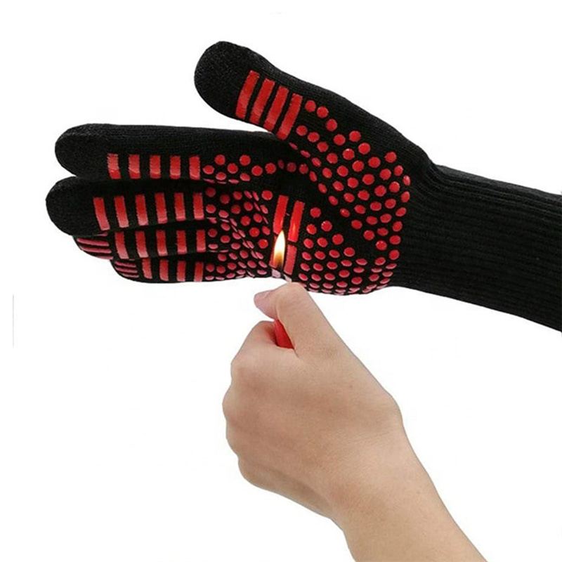 1PC Gloves 800 Degrees Firepro - Oven Mitt Silicone avaliação e preço