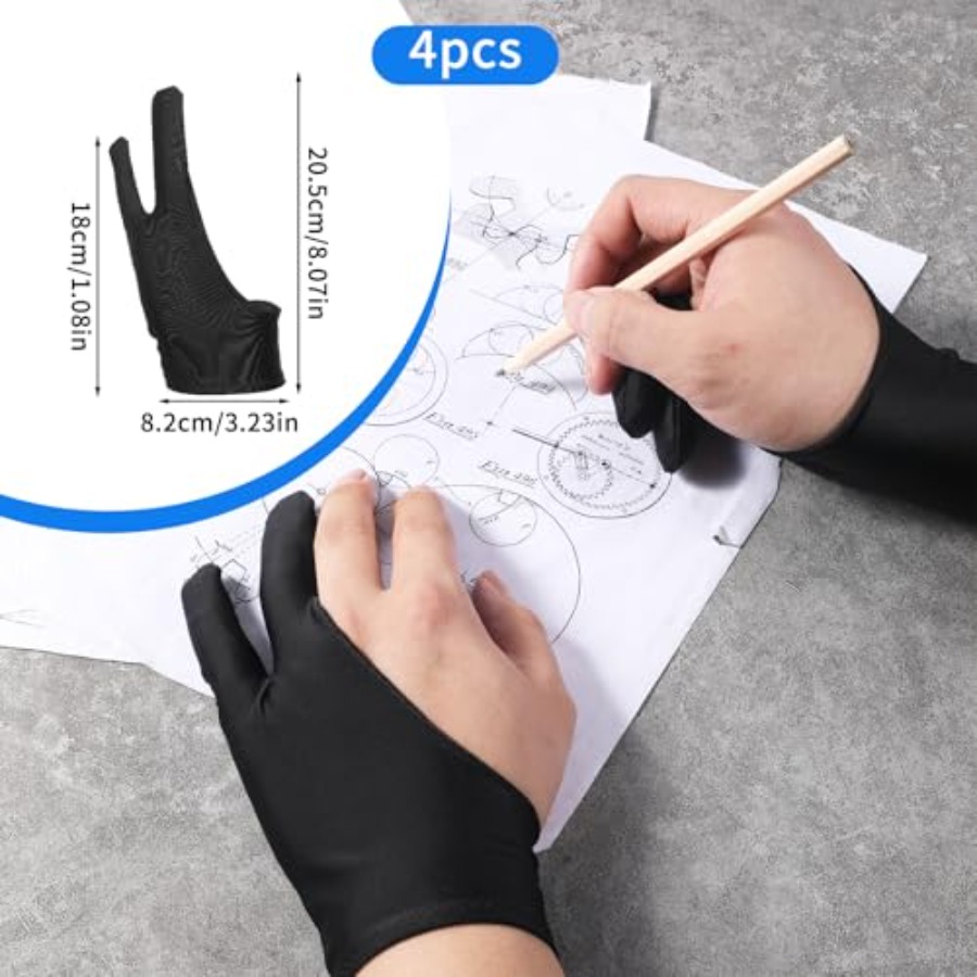 4 Pack Drawing Glove Digital D - Touchscreen Glove Capacitive avaliação e preço
