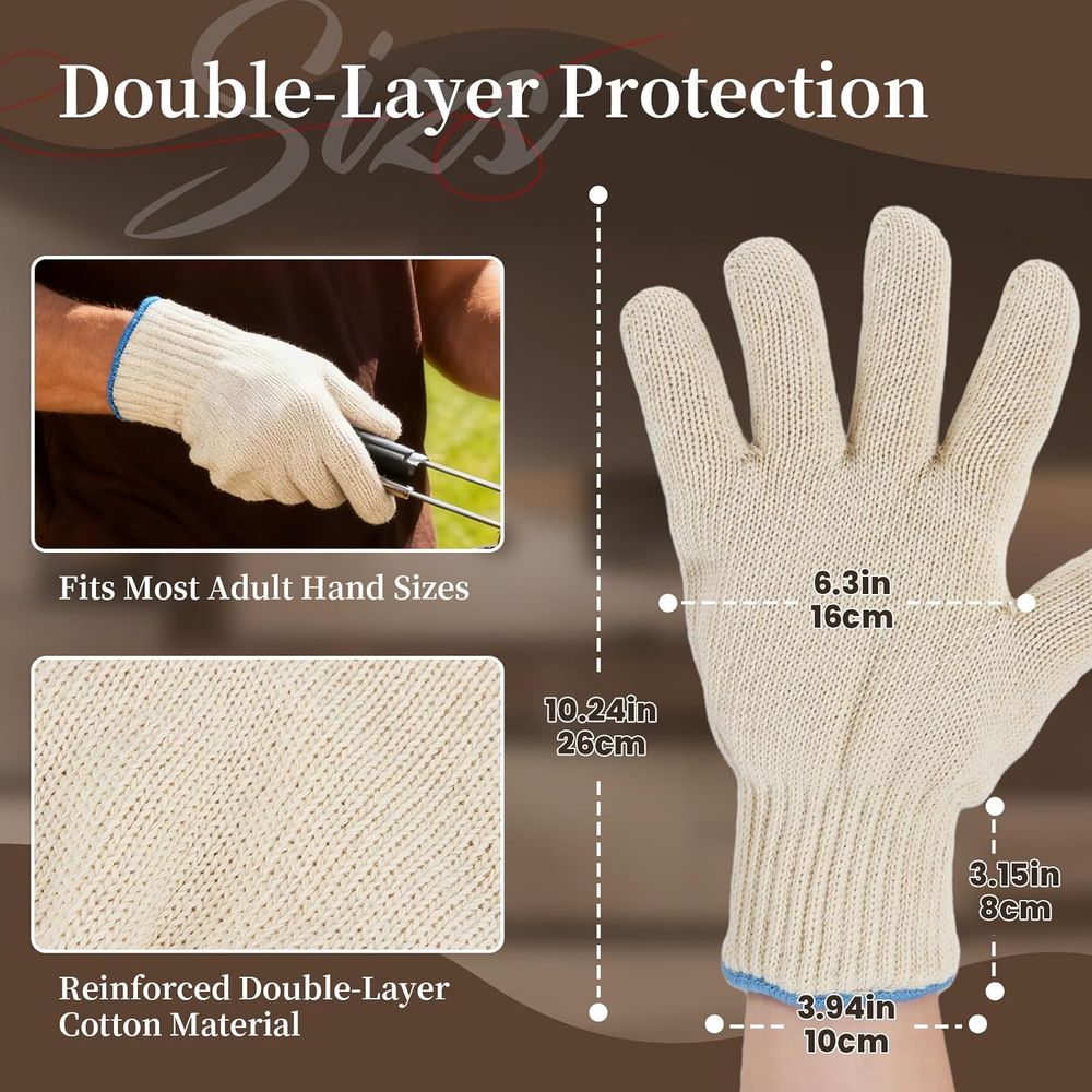 Heat-Resistant BBQ Gloves - Fu - Heat Resistant Glove avaliação e preço