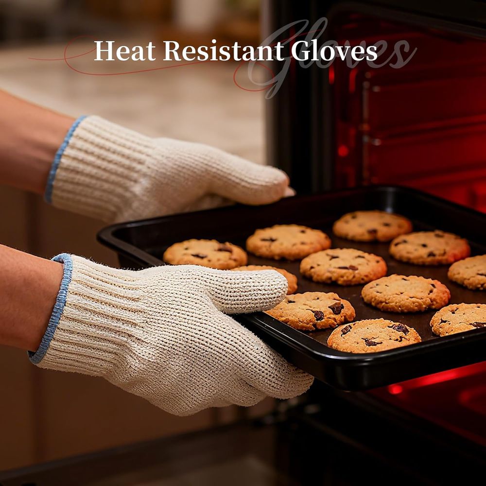 Heat-Resistant BBQ Gloves - Fu - Heat Resistant Glove avaliação e preço