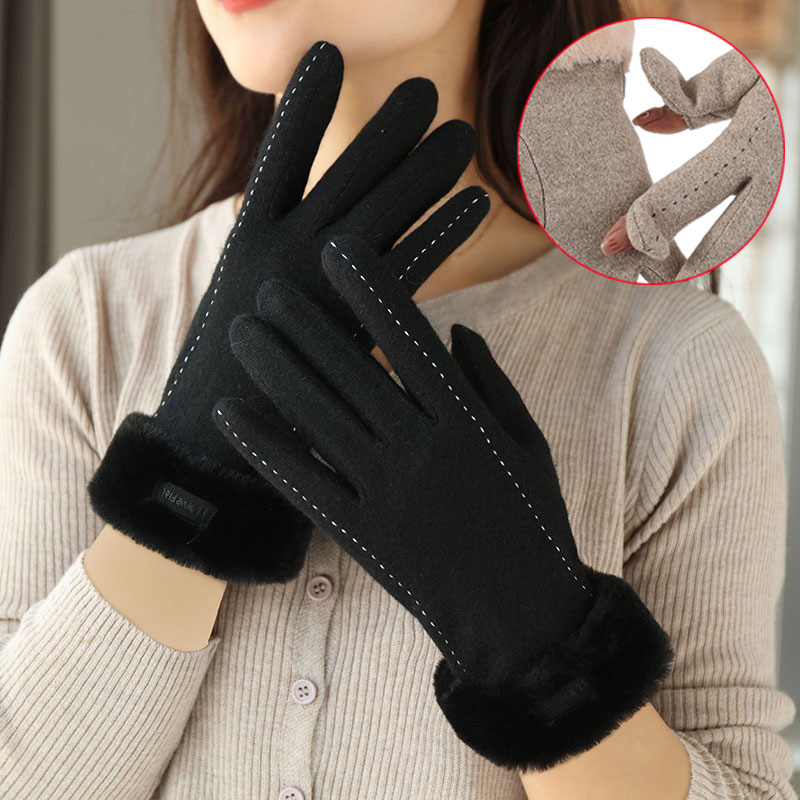 Women Winter Gloves Flip Top F - Wool Glove Lined avaliação e preço