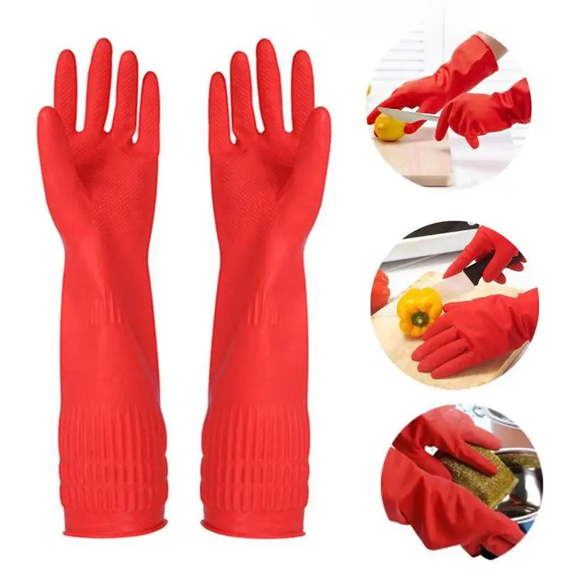 1 pair S/M/L Red Flexible Rubb - Dish Glove Rubber avaliação e preço
