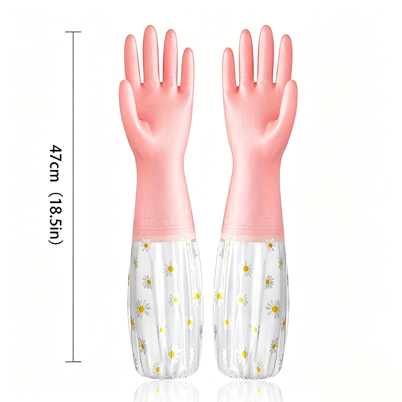 A Pair of New Long-Sleeved Rub - Dish Glove Rubber avaliação e preço