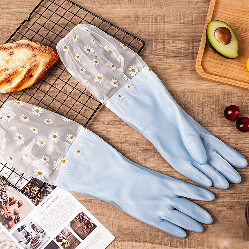 A Pair of New Long-Sleeved Rub - Dish Glove Rubber avaliação e preço