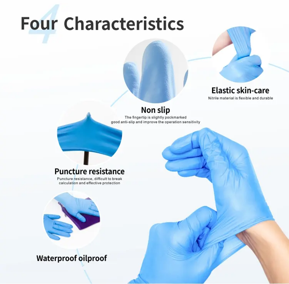 Nitrile Exam Gloves-Blue Latex - Exam Glove Nitrile avaliação e preço