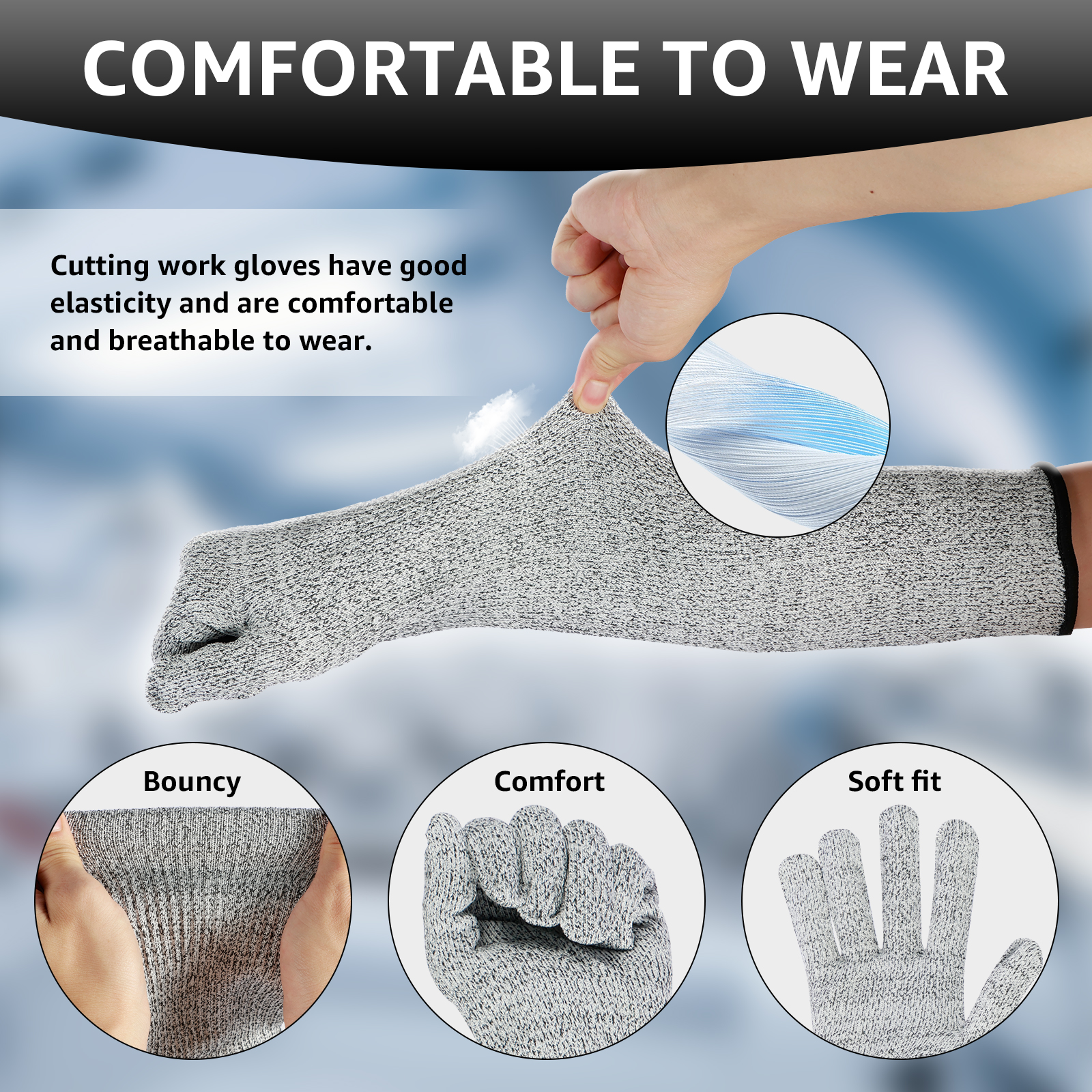 Breathable HPPE Cut Resistant  - Cut Resistant Glove avaliação e preço