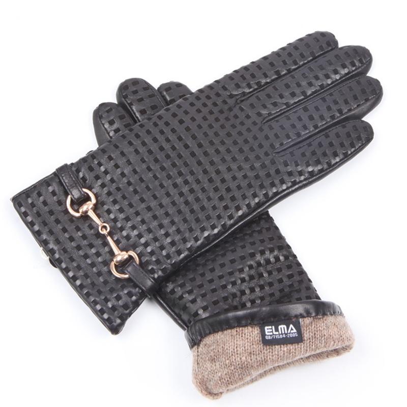 Autumn Winter Real Leather Glo - Wool Glove Lined avaliação e preço