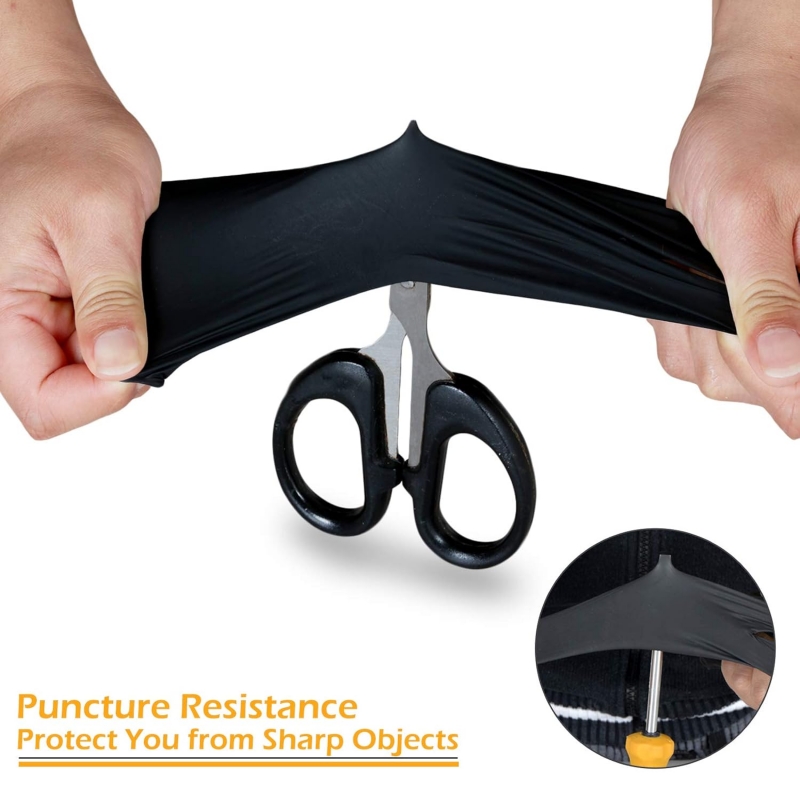 100PCS Black Nitrile Gloves Di - Nitrile Mechanic Glove avaliação e preço