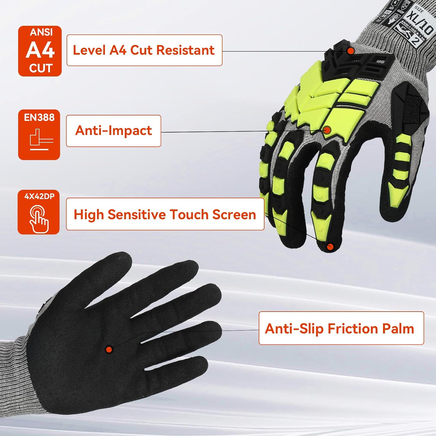 Cut Resistant Impact Gloves, A - Work Glove Impact avaliação e preço