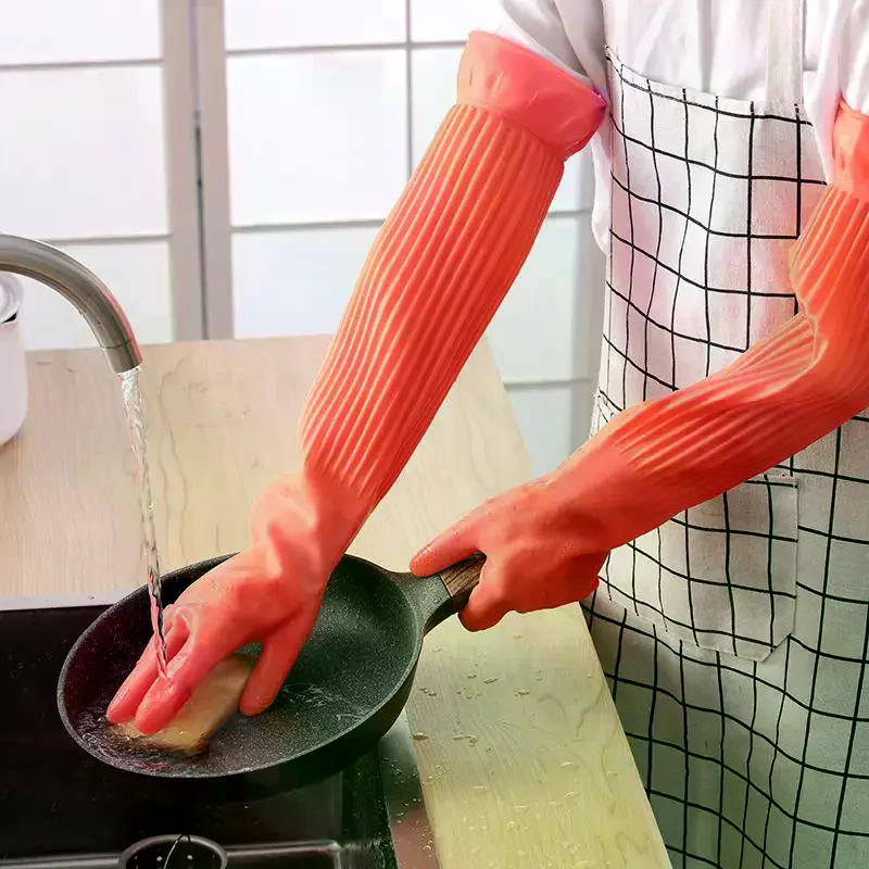 Long Reusable Rubber Dishwashi - Dish Glove Rubber avaliação e preço