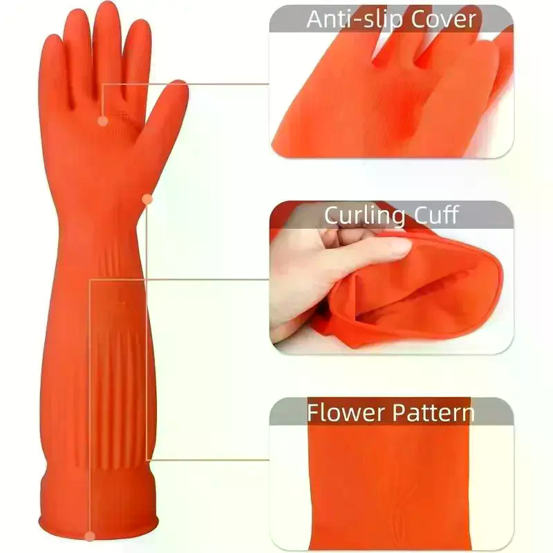 Long Reusable Rubber Dishwashi - Dish Glove Rubber avaliação e preço