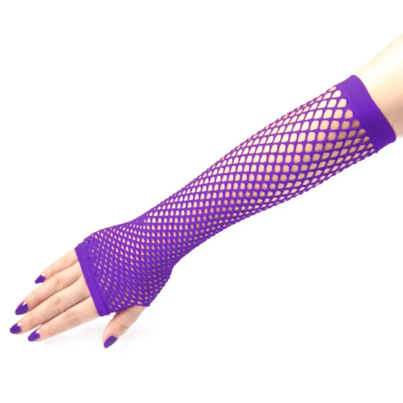 Women Fashion Neon Fishnet Fin - Fingerless Glove Knit avaliação e preço