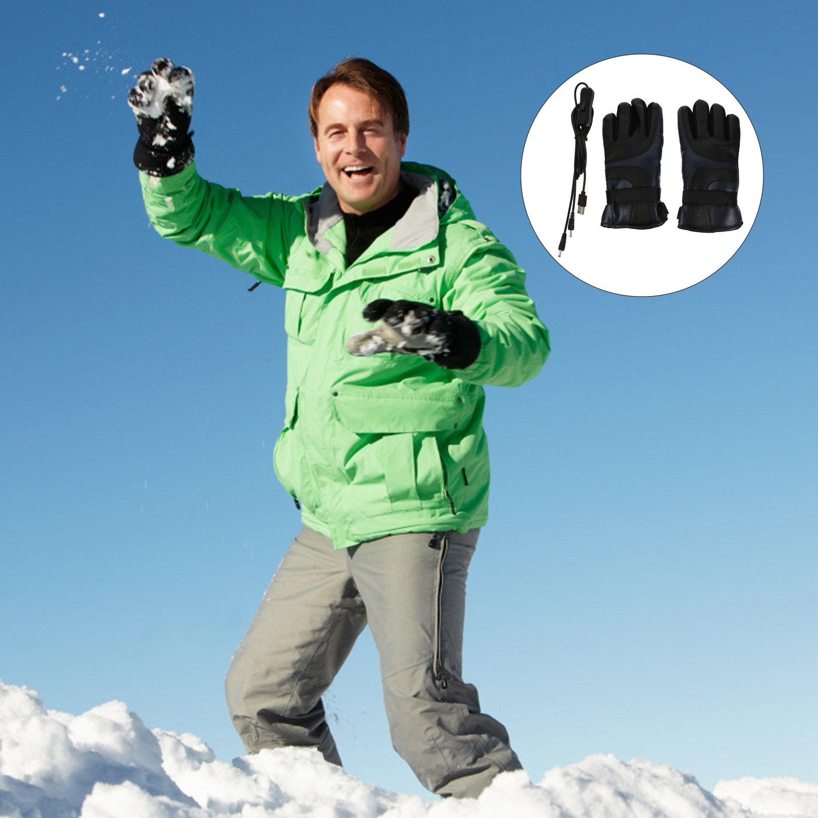 1Pair USB Electric Heated Glov - Winter Glove Insulated avaliação e preço