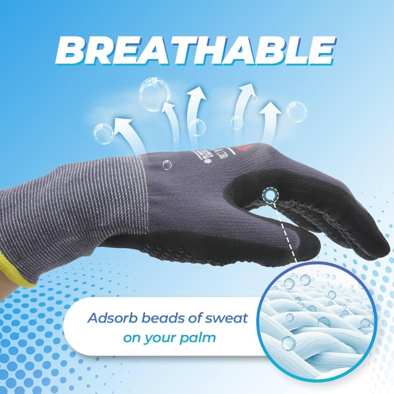Micro-Foam Nitrile Coated Safe - Nitrile Mechanic Glove avaliação e preço