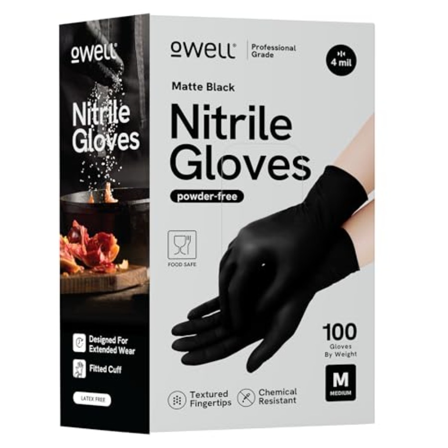 ® Black Nitrile Gloves - 4 Mil - Exam Glove Nitrile avaliação e preço