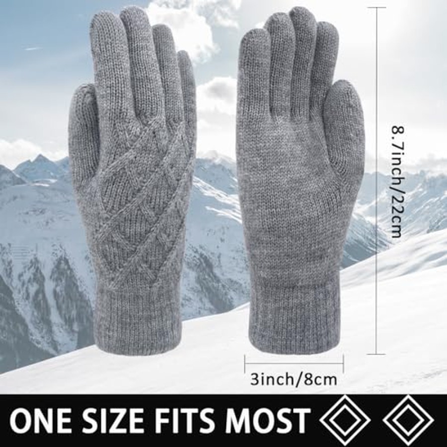 Winter Wool Gloves for Women M - Wool Glove Lined avaliação e preço