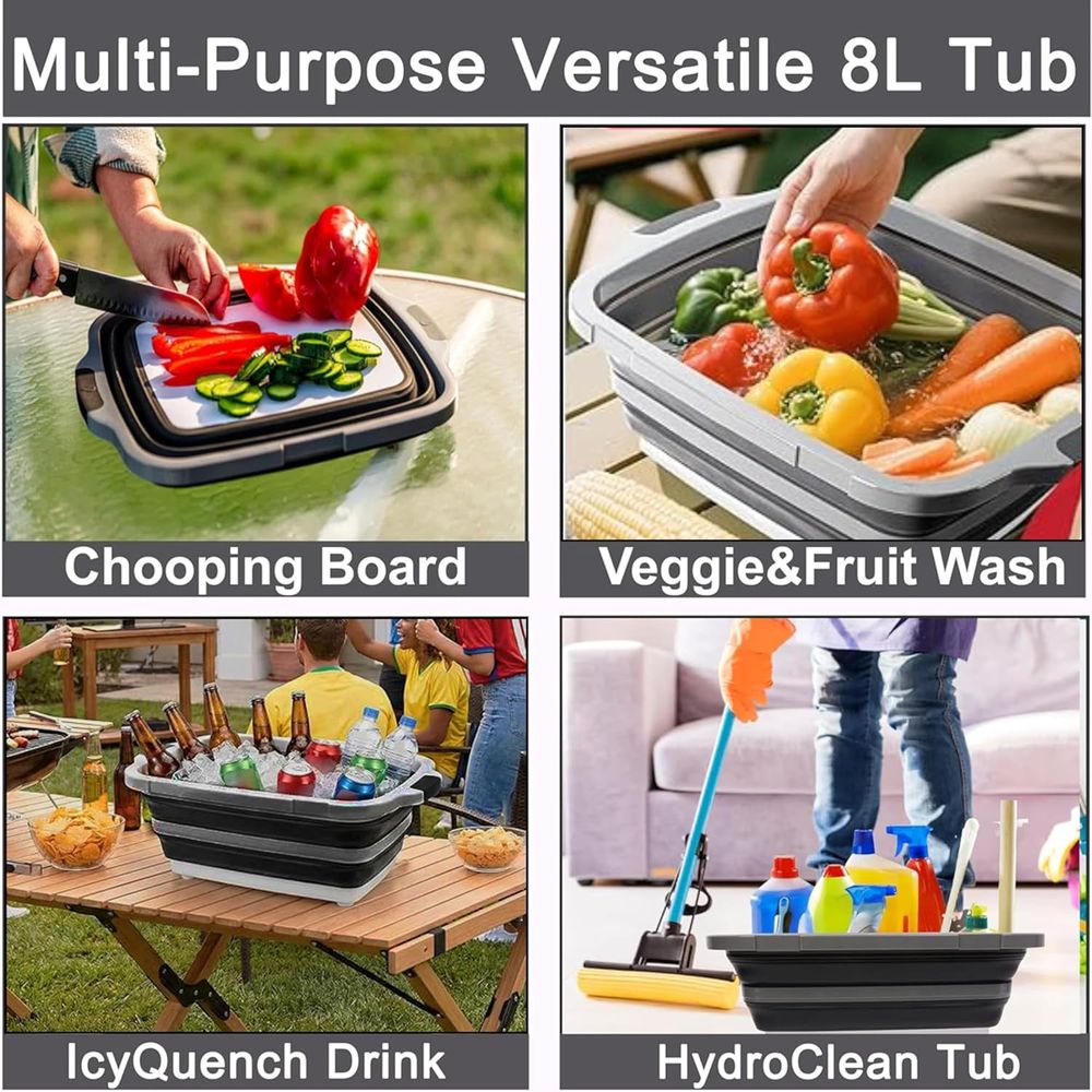 Portable 8L BBQ Prep Tub with  - Heat Resistant Glove avaliação e preço