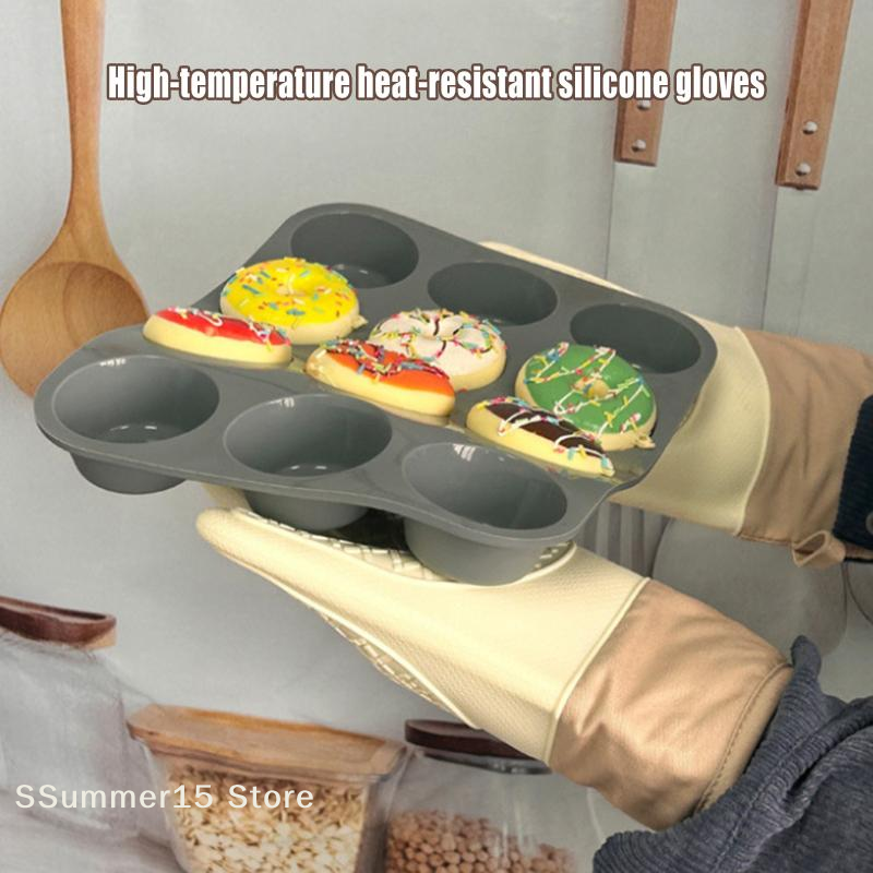 【R】Silicone Heat-insulating Gl - Oven Mitt Silicone avaliação e preço