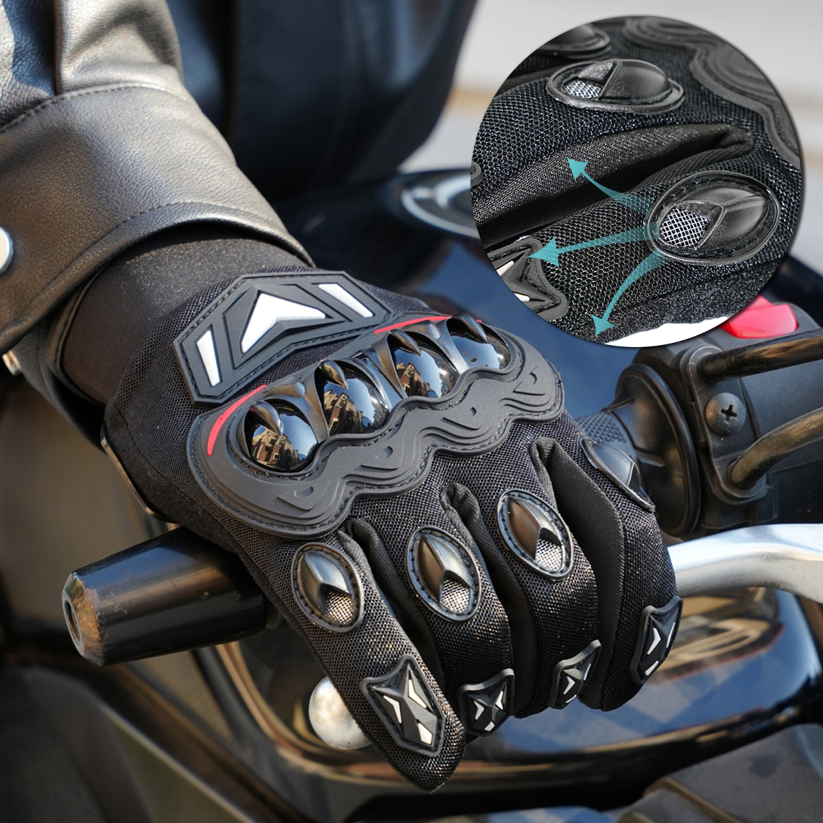Motorcycle gloves for summer r - Motorcycle Glove Knuckle avaliação e preço