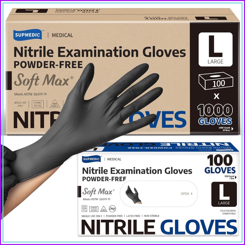 Nitrile Exam Gloves, 1000Pcs L - Exam Glove Nitrile avaliação e preço