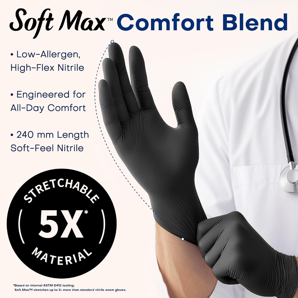 Nitrile Exam Gloves, 1000Pcs L - Exam Glove Nitrile avaliação e preço
